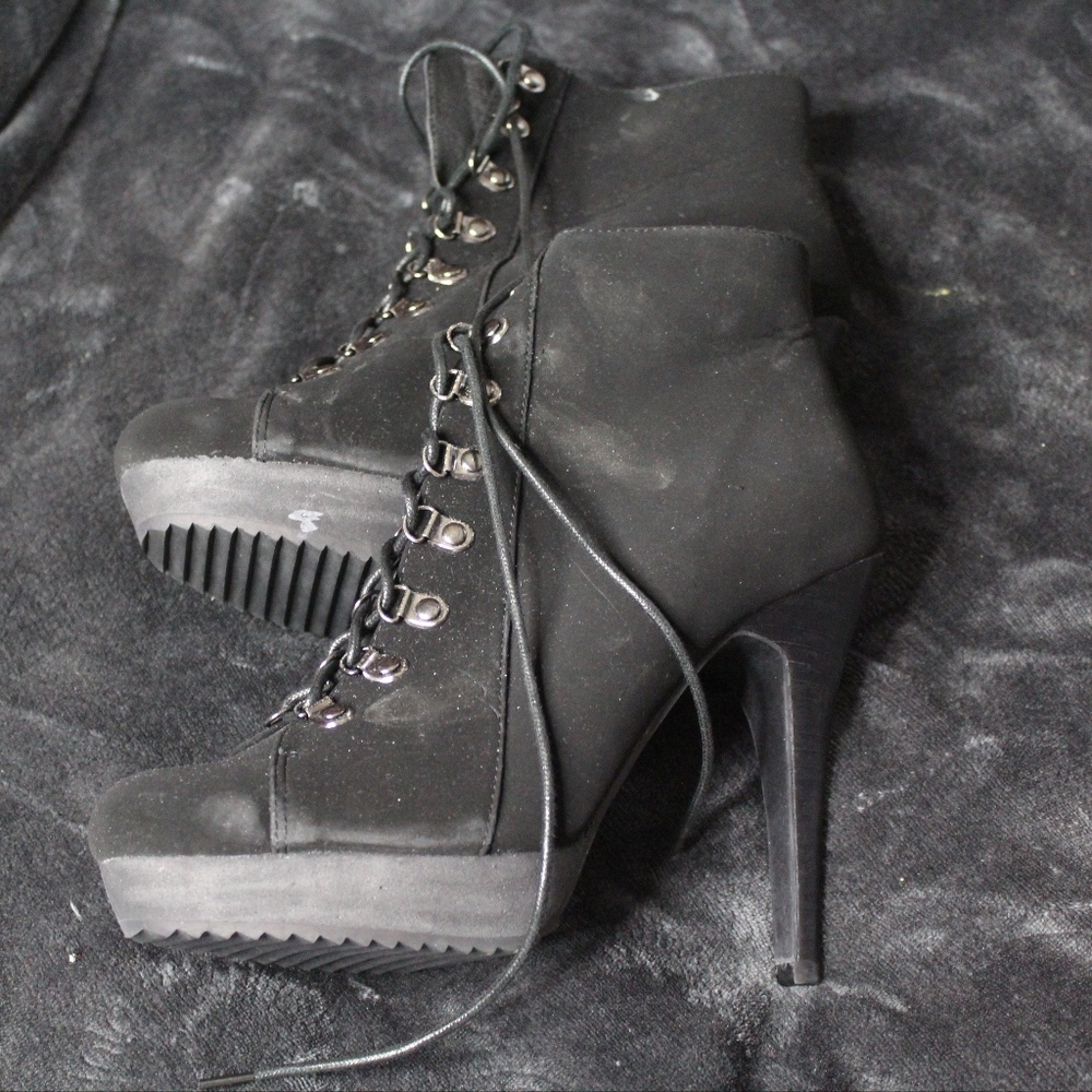 Asos Black Heeled Boots